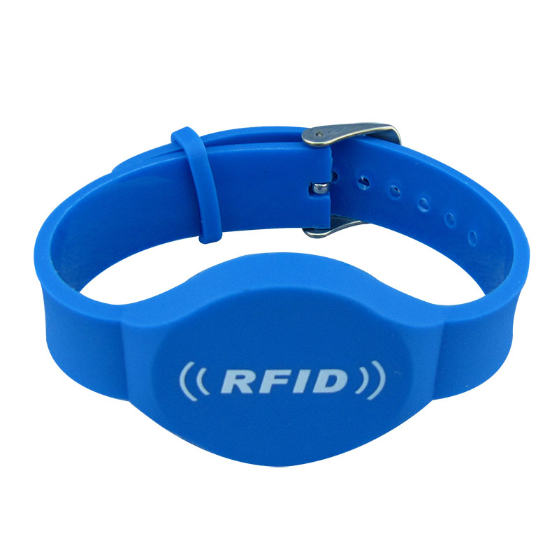 13.56MHZ MF Programmable Waterproof Ic Rfid PVC Rubber Bracelet Para sa Sauna